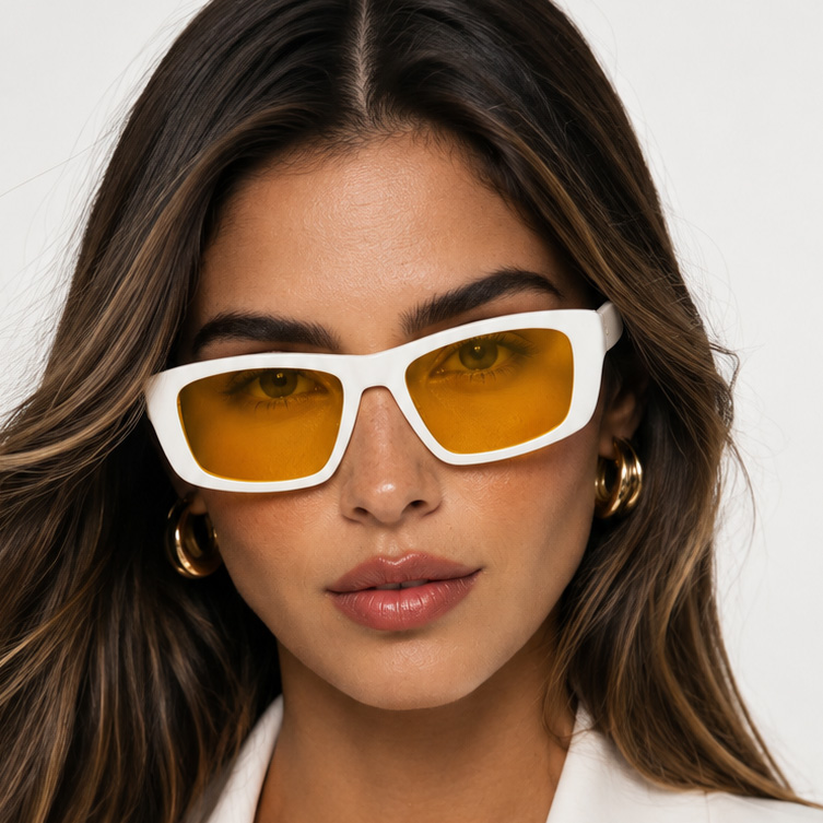 Publicación de Instagram VIZOOR: lentes blancos con lente ámbar