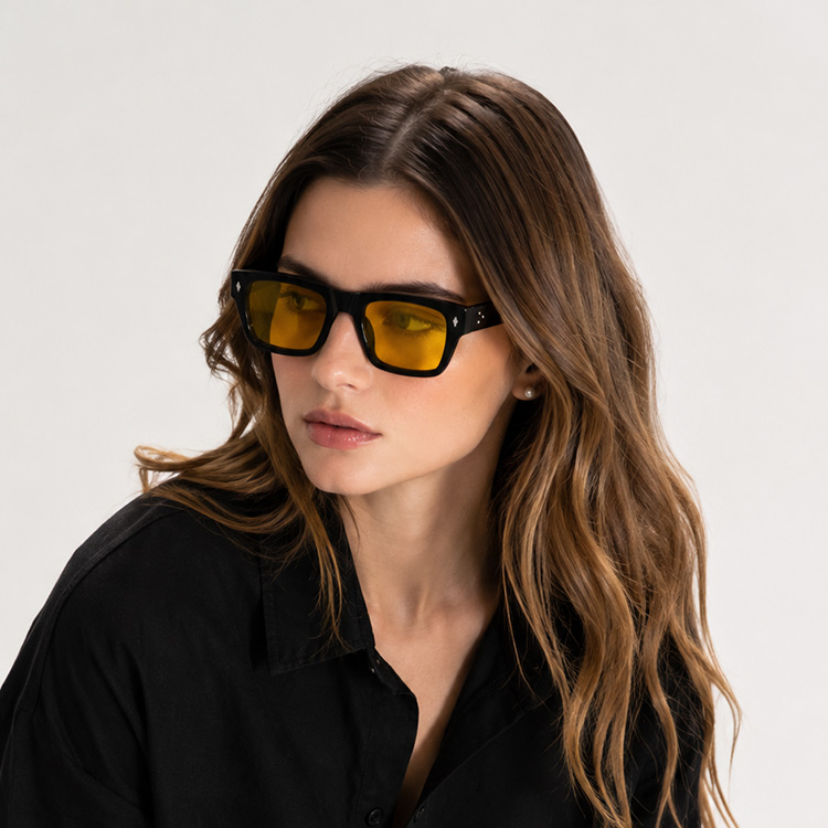 Publicación de Instagram VIZOOR: lentes amarillos negros